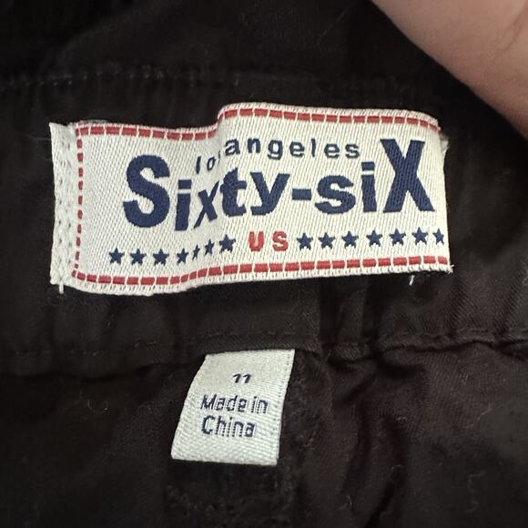 LOS ANGELES SIXTY SIX Pants Womens 11 Black Wide Leg Cargo Baggy Utility Grunge - Picture 4 of 10